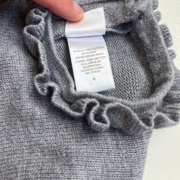 Janie and Jack Bubble Sweater Dress with Ribbon Size 5 - Picture 5 of 8